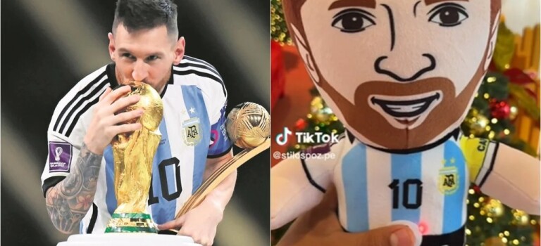 #LoCurioso “Qué mirá,bobo” Lanzan peluche de Messi enojado