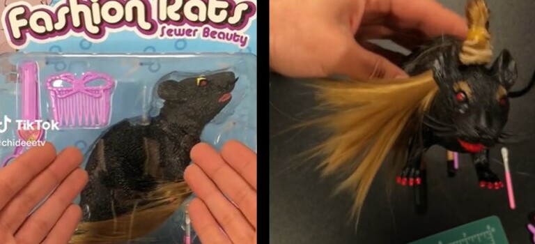 #LoCurioso La rata ‘Barbie’, juguete se vuelve viral entre los internautas